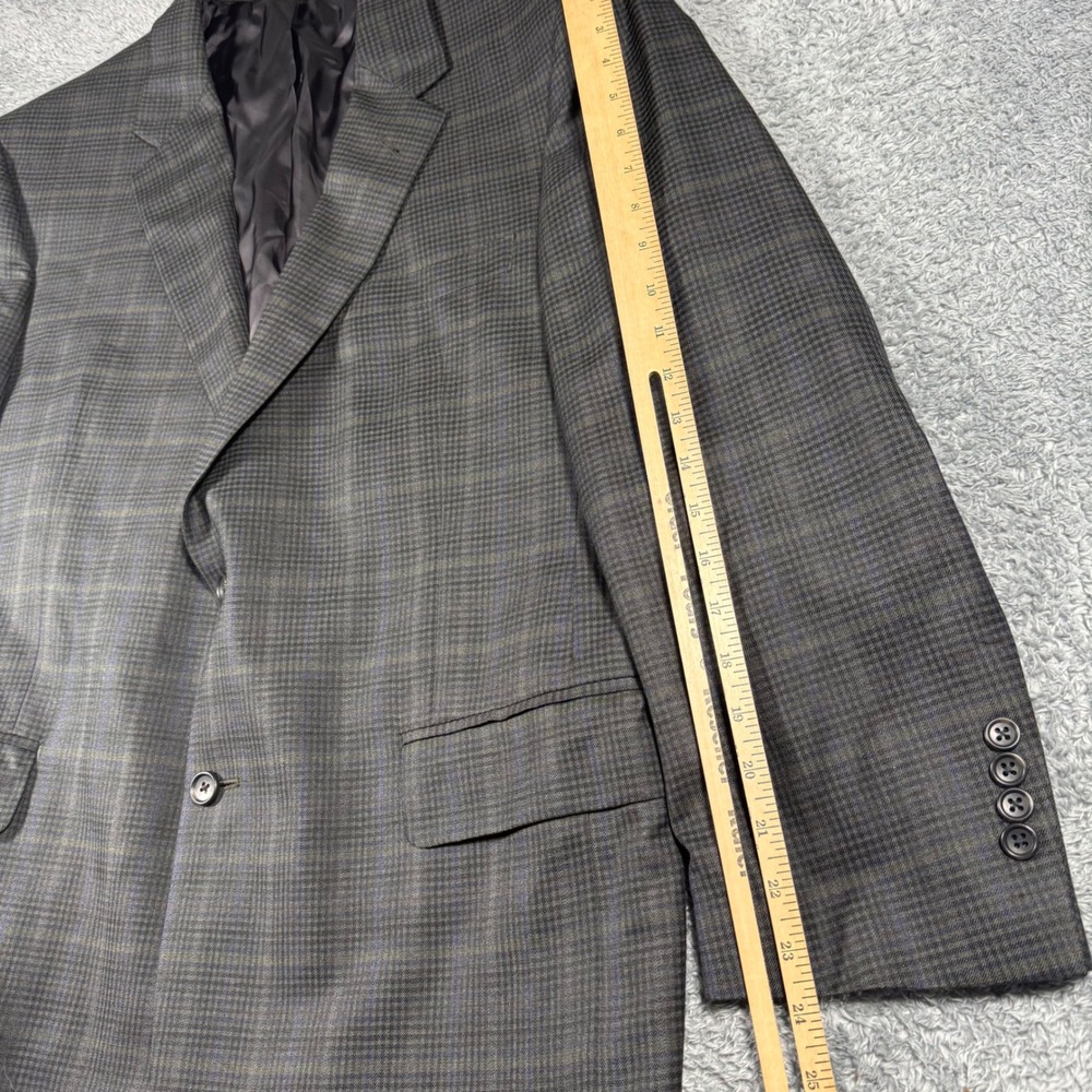 Jos. A. Bank Sport Coat Mens 44R Silk Wool Windowpane Multicolor Plaid Jacket - Picture 7 of 10